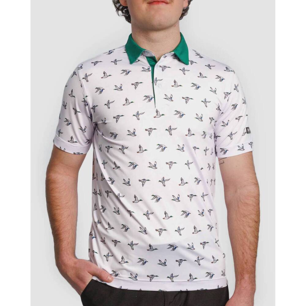 NEW WAGGLE GOLF decoy polo in white